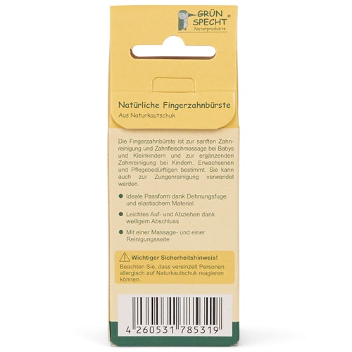 Fingerzahnbürste aus Naturkautschuk