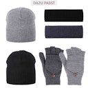 Vorschaubild Erwachsenen Beanie Wolle grau Ohren-Wollfleece Band