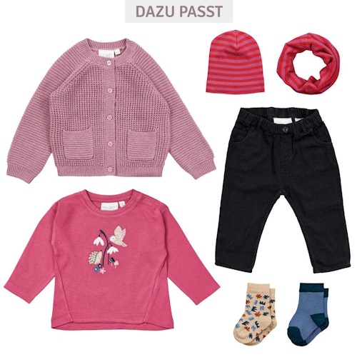 Schlauchschal Streifen pink-rot