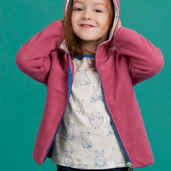 Leichtes Shirt langarm Eule blau