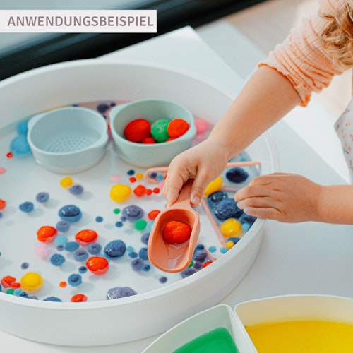 Sensorikspielzeug Schaufel Set blau grün