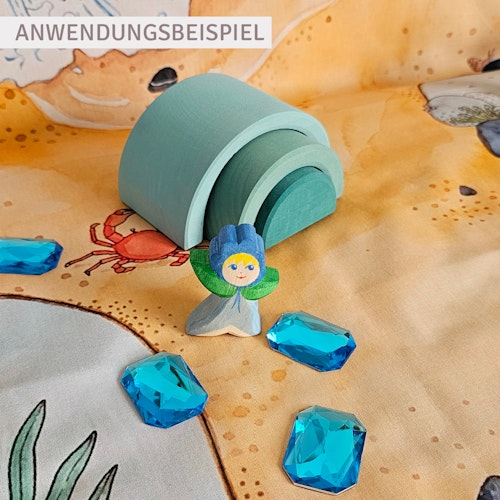 Spieltuch Bio-Baumwolle Felsenpool 100 x 100 cm