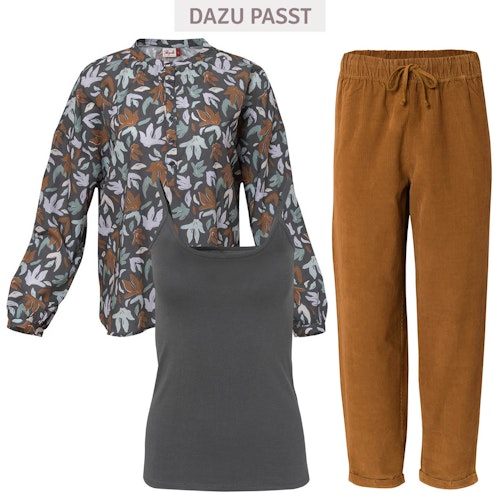 Lockere Damen Bluse Blumen