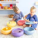 Vorschaubild GRIMMS X Stapelstein® 3 Kullerscheiben und 3 Kugeln cold pastell