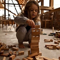 50 natürliche Bauklötze mit Sack ab 12 Monate