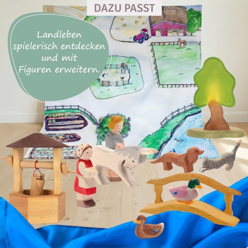 Ente schwimmend Holzfigur 4 cm