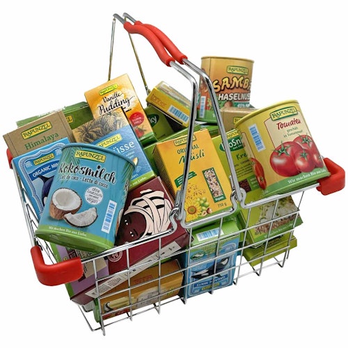 Einkaufskorb mit Bio Produkten