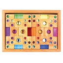 Vorschaubild Farbtreppe mit Lichtbauquadern 32 Stück im Holzrahmen