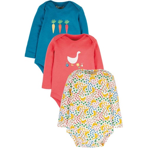 Stoffwindel 3er Pack Langarmbody Gans