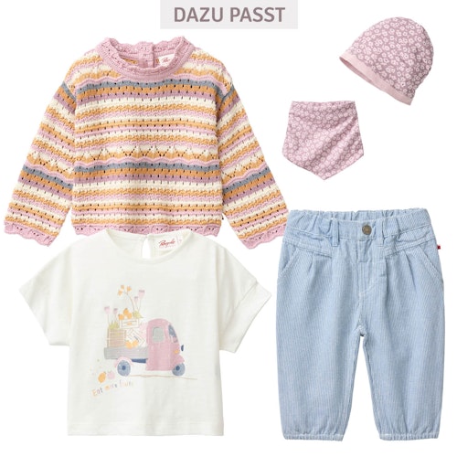 Lässige Hose jeansblau gestreift