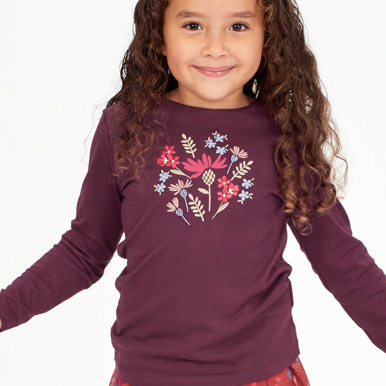 Weiches langarm Shirt Blumen