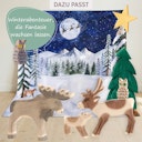 Vorschaubild Rentier Holzfigur 15 cm