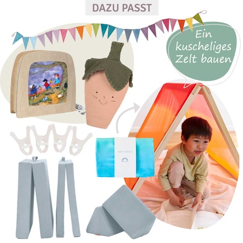 Großes Spieltuch Seide Meer 178 x 89 cm