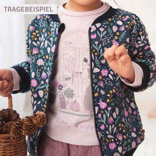 Wende Sweatjacke Blumen