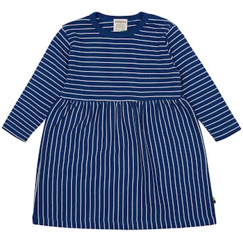 Langarmkleid Rippe marine gestreift
