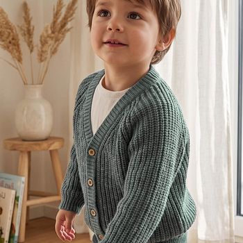 Hochwertige Strickjacke eucalyptus