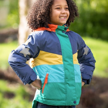 Schneejacke Block-Design gefüttert