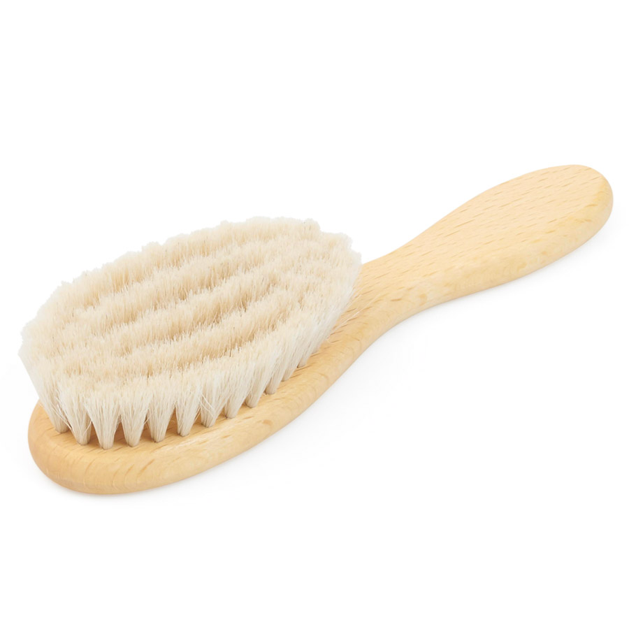 Natürliche Ziegenhaarbürste Babybürste super weich für Babys