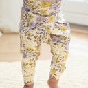 Vorschaubild Edle Krabbelhose Schleife Blumen