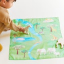 Vorschaubild Spieltuch Seide Safari 53 x 53 cm
