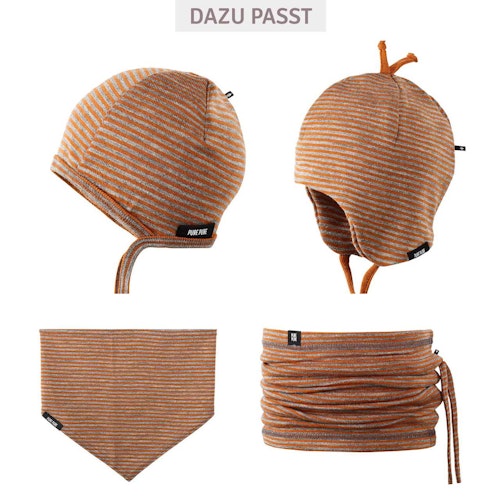 Erstlingsmütze Wolle Seide Doppellagig