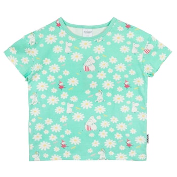 Geblümtes T-Shirt Mumins mintgrün