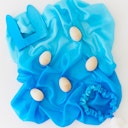 Vorschaubild Spieltuch Seide Glockenblumen-blau mittel 89 x 89 cm