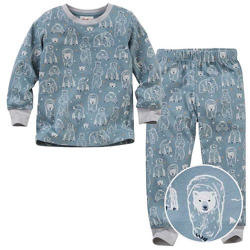 Schlafanzug People Wear Organic langarm Motiv