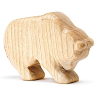Holzfigur Bär unbehandelt  7 cm hoch