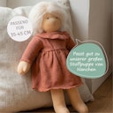 Vorschaubild Puppen-Strickkleid 35-45cm pfirsich, Bio-Baumwolle
