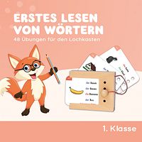 Erstes Lesen von Wörtern 6-7 J. Kartensatz (ohne Lochkasten)
