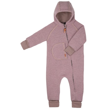 Warmer Overall Schurwolle Bündchen rauchpink