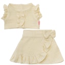 Vorschaubild Puppen Wickelrock mit Top 28-35cm beige, Bio-Baumwolle