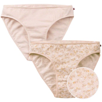 Doppelpack Damenslips Blüten rose