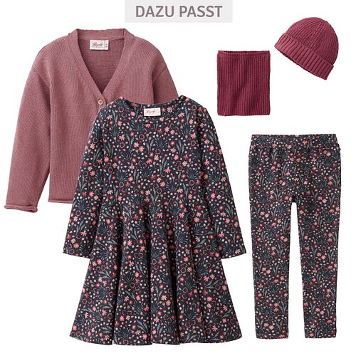 Kleid People Wear Organic langarm Motiv
