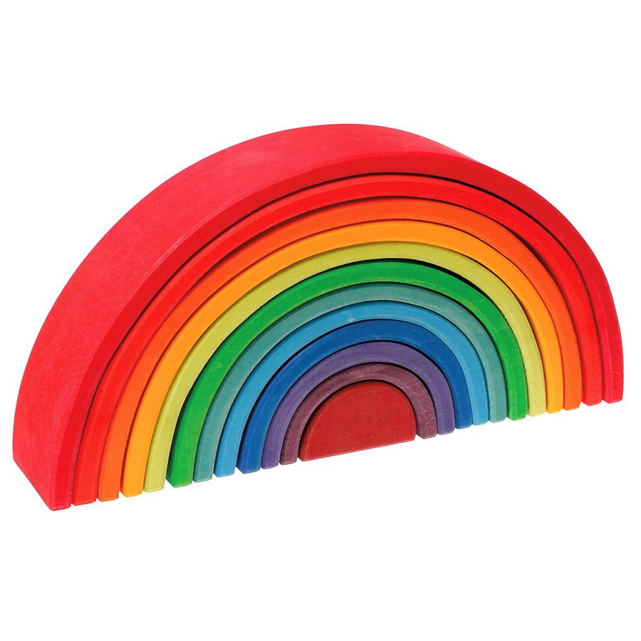 Regenbogen gross Grimms 12 teilig 35,5 cm - BUNT