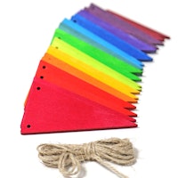 Wimpelkette Kindergeburtstag Deko bunt (1,30 m)