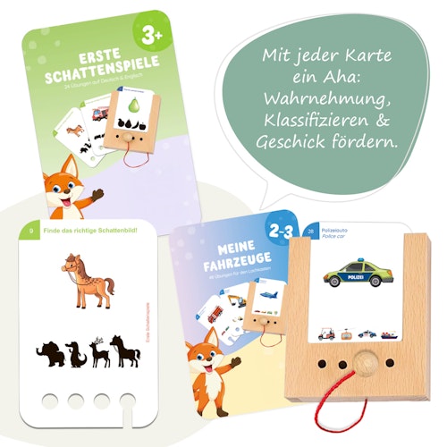 Lochkasten Starterset 2-3 Jahre mit 6 Kartensätzen