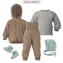 Vorschaubild Wollfleece Babymütze bergblau 50/56