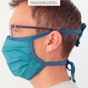 Vorschaubild Wiederverwendbare Maske elastischen Bändern – Mundbedeckung olive-grün