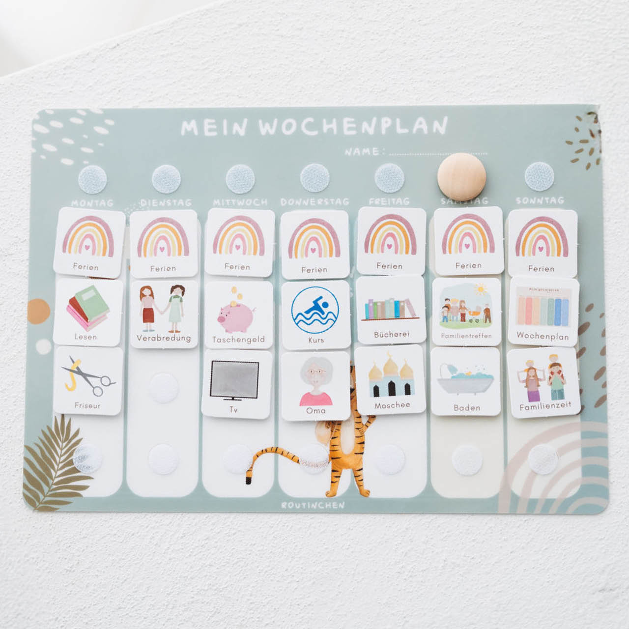 Wochenplaner Affirmation Tiger inkl. 525 Symbole