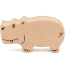 Vorschaubild Babyrassel aus Holz ab 6 Monate – Hippo