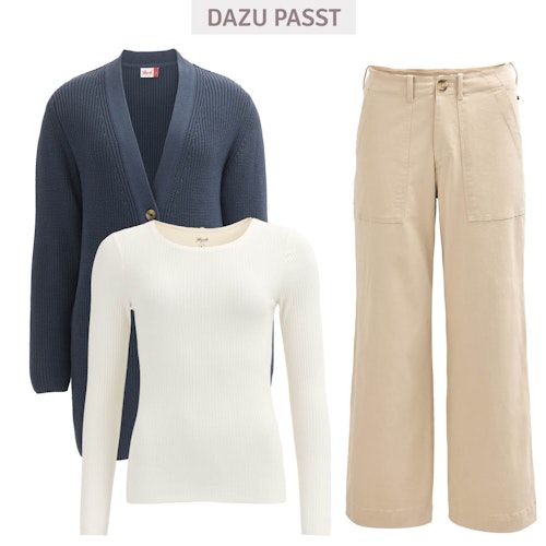 Längere weite Damen Strickjacke