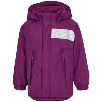 Warme Winterjacke gefüttert violett