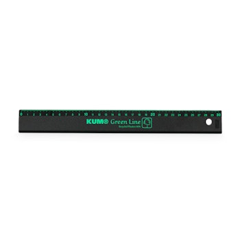 Lineal 30 cm – Green Line recyceltem Plastik grün