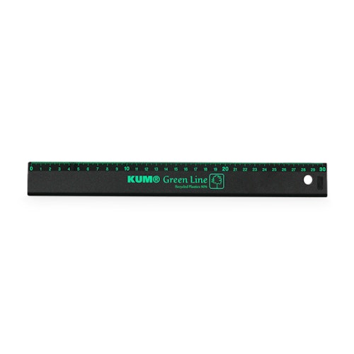 Lineal 30 cm – Green Line recyceltem Plastik grün