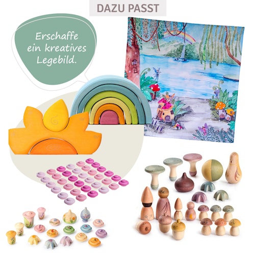 Spieltuch Bio-Baumwolle Feengarten 100 x 100 cm