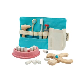 Kinder Zahnarzt Set aus Holz mit Tasche ab 3 Jahre