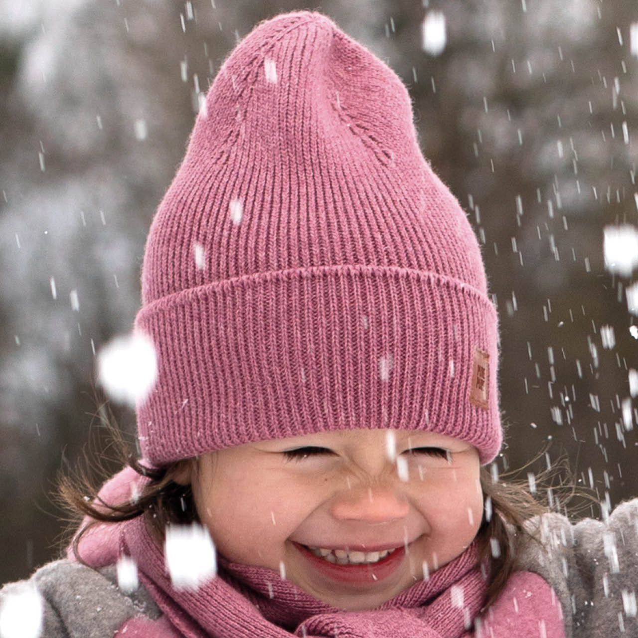 Umschlag Strickmütze Wolle Seide