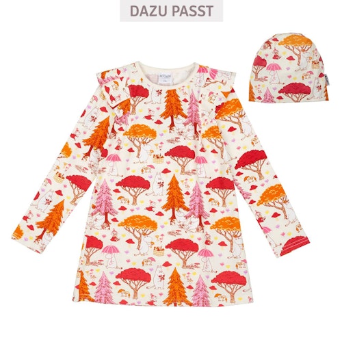 Langarmkleid A-Linie Mumin-Motive